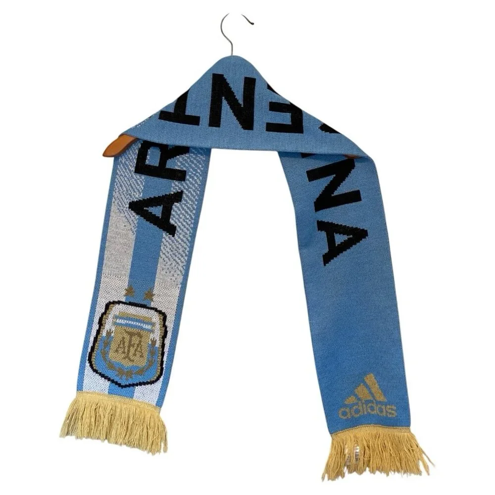 Argentina National Soccer Team Scarf Blue White Adidas Football 6x55